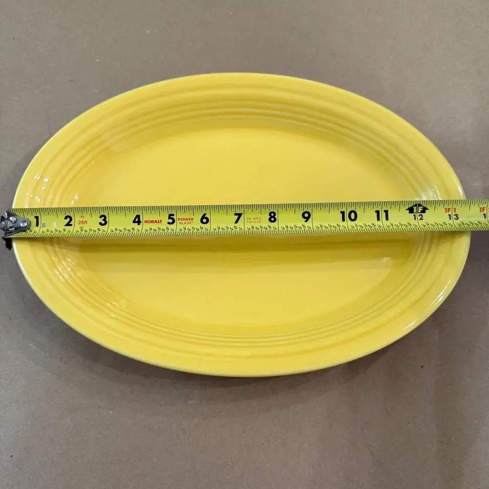 Vintage Fiesta Sunflower Medium Oval Platter 13.25” x 9.5” | Homer Laughlin USA